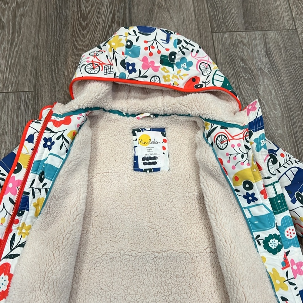 Mini Boden Sherpa Lined Anorak with Hood - Picture 3 of 7